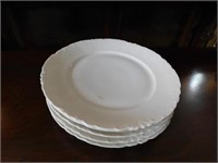 White dinner plates (5), Versailles Bavaria