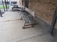 Outdoor Wood and Metal Bench
