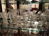 Vintage Cut Glass Pitcher and Glasses