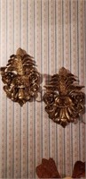 Pair of Resin Wall Sconce Candle Holders
