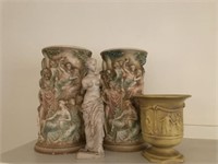 Plaster Goddess Vases