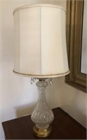 Brass and Crystal Lamp