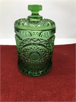 Antique Green Glass Candy Dish