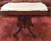 Marble Top Victorian Style Occasional Table