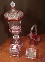 Collection of Cranberry Glass