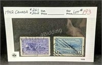1942 Canada Stamps #261 & #262 - 50¢ & $1.00