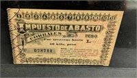 1899 Mexico 1 Peso 50 Kilos Taxation