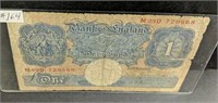 1940 England One Pound Bank Note -WWll Issue