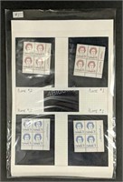 20 Stamp Mint Plate Blocks 1973-76 Canada Caricatu