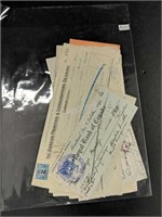 1913 the Oldest Vintage Canadian Bank Cheques