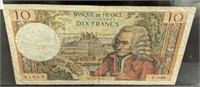 1972 France 10 Francs Bank Note