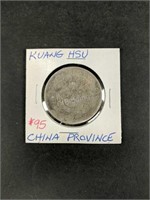 China Kuang Hsu - Province Large Low Silver % Coin