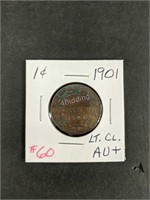 1901 Canada Large Cent "Flashy" AU+