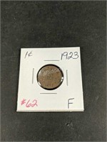 1923 Canada Small Cent F