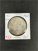 1965 Type #1 Canada Silver Dollar BU