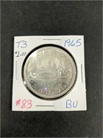 1965 Type #3 Canada Silver Dollar BU