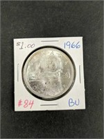 1966 Canada Silver Dollar BU