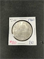1960 Canada Silver Dollar BU