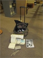 Singer Sewing Machine and Luggage Bag