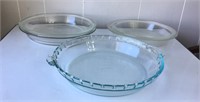 Pyrex Clear Glass Pie Plates