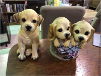 DOG STATUE AND PLANTER