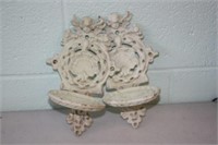 2 Antique Cast Iron Candle Holders