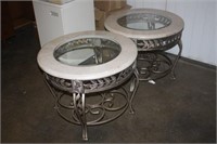 Pair of Side Tables 28D x 23H