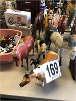 (9) Plastic Toy Horses