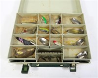 Futura tackle box with contents: spoons