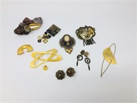costume jewelry brooches & earrings