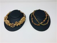 2 stone bead necklaces