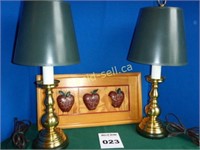 Table Lamp & Apple Art