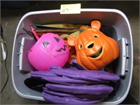 Tote of Assorted Halloween Items