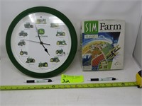 John Deere clock, Farm game