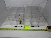 Display cases, various sizes, (20)