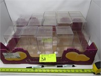 Display cases, various sizes,  (15)