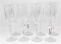 WATERFORD CHAMPAGNE FLUTES LOT OF EIGHT