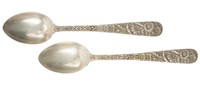 S. KIRK & SONS REPOUSSE STERLING SILVER TEASPOONS