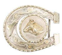 SILVER RODEO BELT BUCKLE BY BUCKLES OF AMERICA