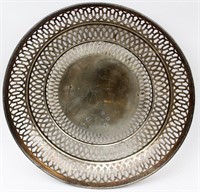 STERLING SILVER RETICULATED BREAD DISH