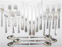 HEIRLOOM DAMASK ROSE STERLING SILVER FLATWARE