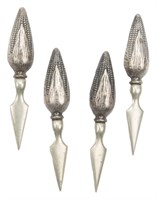 STERLING SILVER HANDLE CORN COB HOLDERS - LOT OF 4