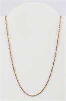 LADIES 14K YELLOW GOLD TWISTED ROPE NECKLACE