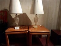 Two End tables and two Lamps