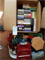 VHS Tapes and Christmas Box