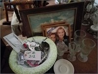 Household Lot, glasses, Cookie cutters, picture