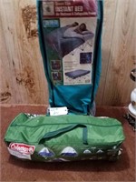 Queen size instant bed and Coleman Tent