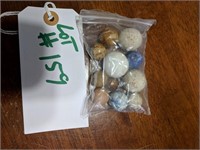Bag of misc marbles 2 shooters