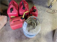 Gas Cans and Propane Tank