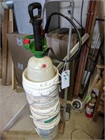 Handtruck, Buckets, Sprayer misc